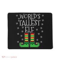 WorldS Tallest Elf Matching Family Group Christmas Couples Mousepad thumb 0
