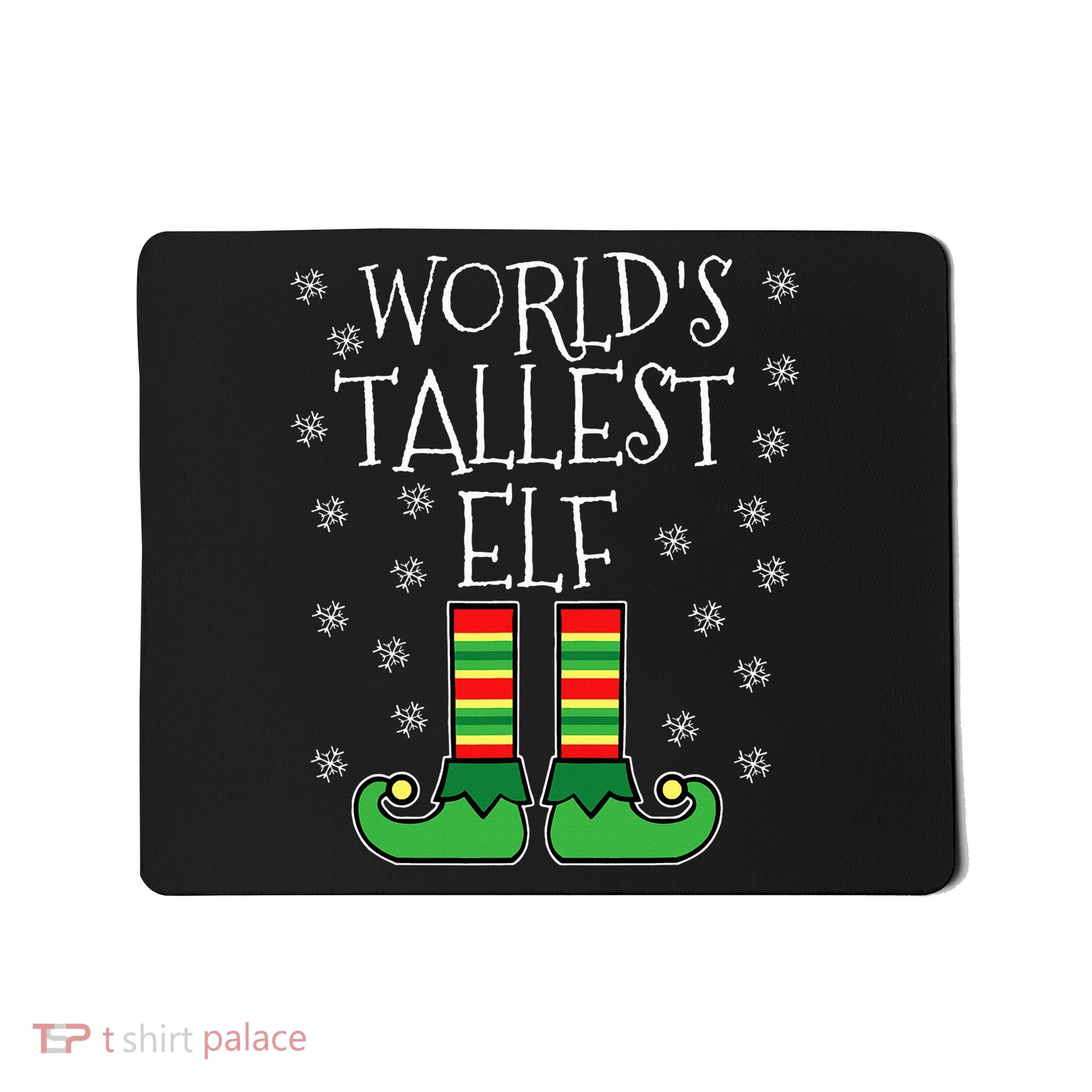 WorldS Tallest Elf Matching Family Group Christmas Couples Mousepad