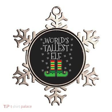 WorldS Tallest Elf Matching Family Group Christmas Couples Ornament