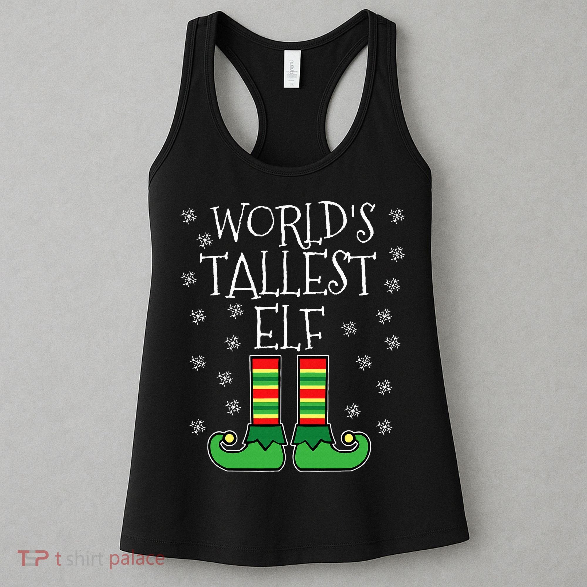 WorldS Tallest Elf Matching Family Group Christmas Couples Women's Tank Top