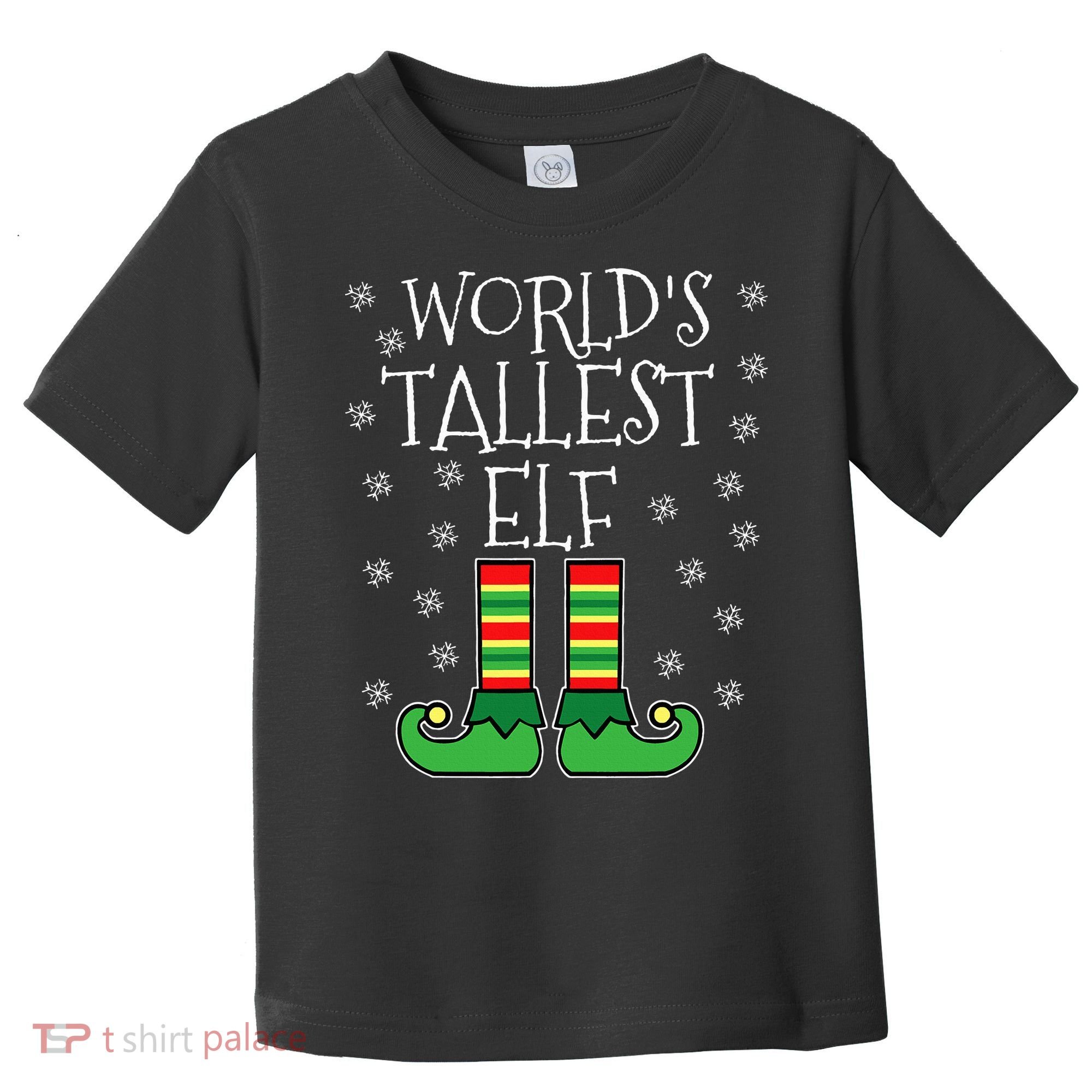 WorldS Tallest Elf Matching Family Group Christmas Couples Toddler T-Shirt