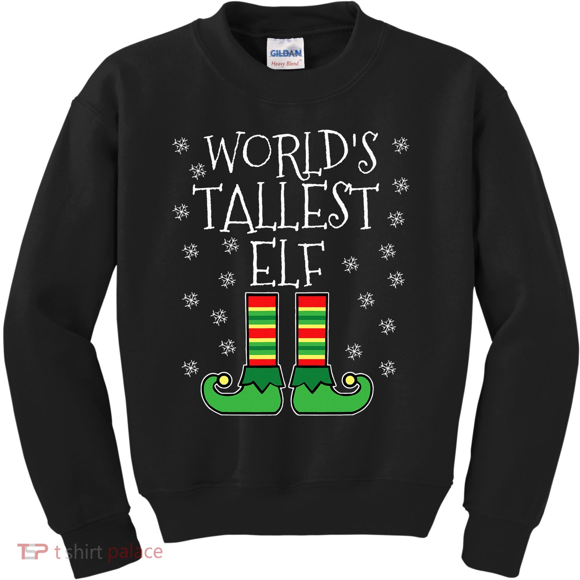 WorldS Tallest Elf Matching Family Group Christmas Couples Kids Sweatshirt