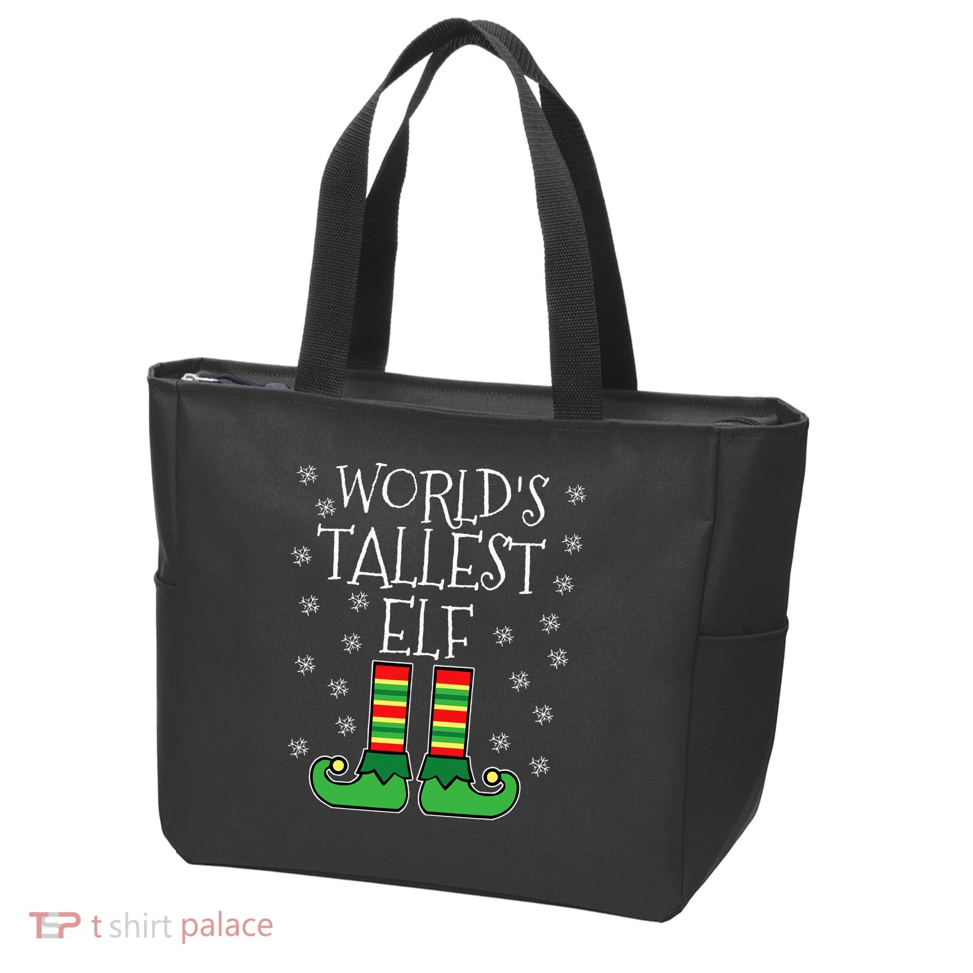 WorldS Tallest Elf Matching Family Group Christmas Couples Tote Bag