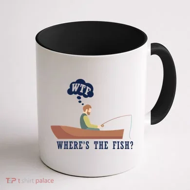 WTF Where The Fish Coffee Mug back