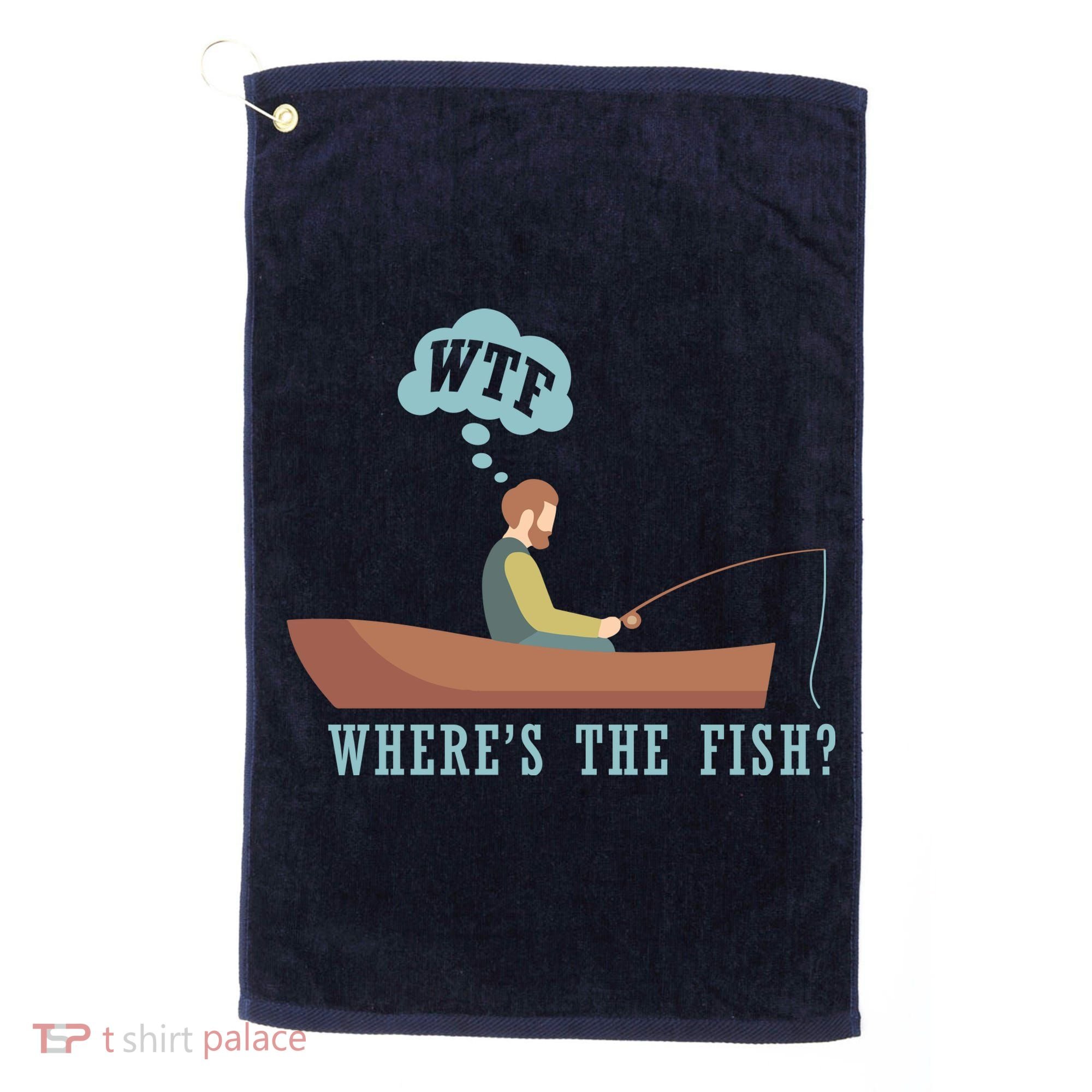 WTF Where The Fish Golf Towel