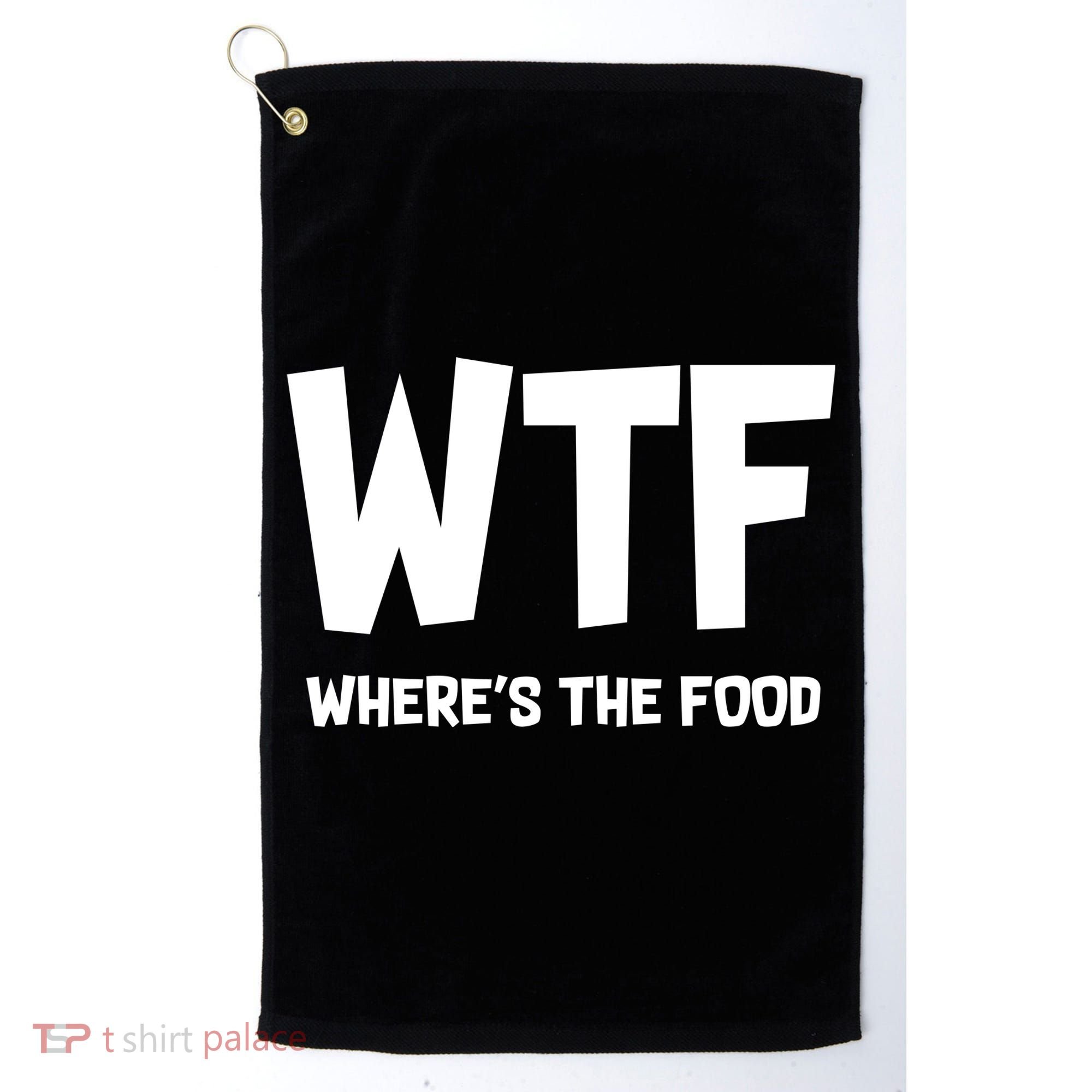 WTF Where's The Food Golf Towel