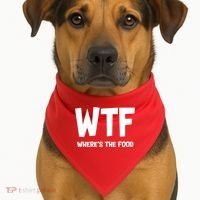 WTF Where's The Food USA-Made Doggie Bandana thumb 1