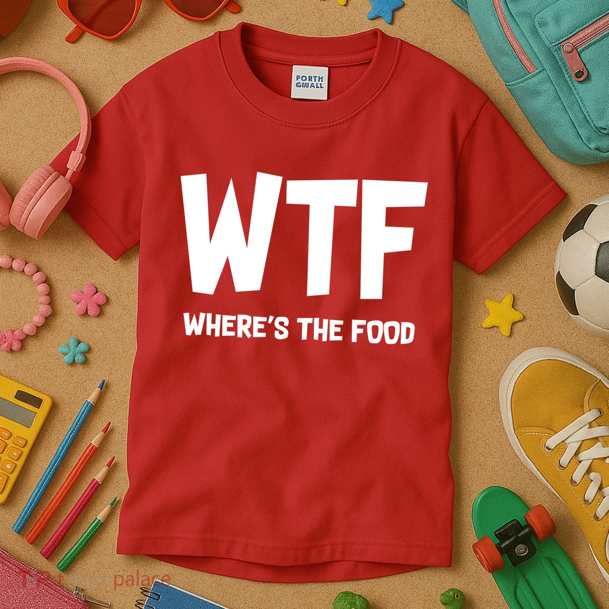 WTF Where's The Food Kids T-Shirt