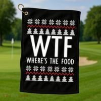 WTF Where's The Food Ugly Golf Towel thumb 1