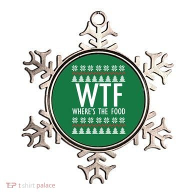 WTF Where's The Food Ugly Ornament