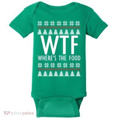 WTF Where's The Food Ugly Baby Bodysuit