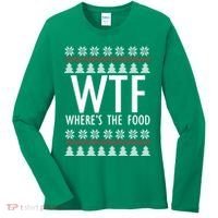 WTF Where's The Food Ugly Women's Long Sleeve Shirt thumb 0