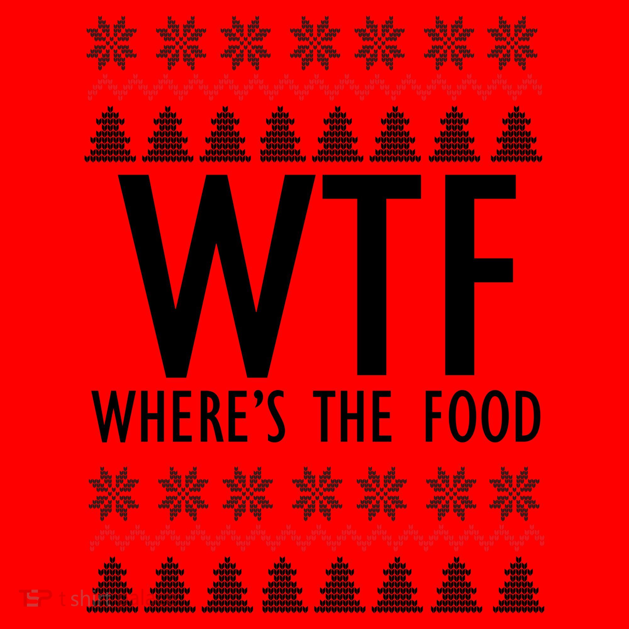 WTF Where's The Food Ugly Santa Hat