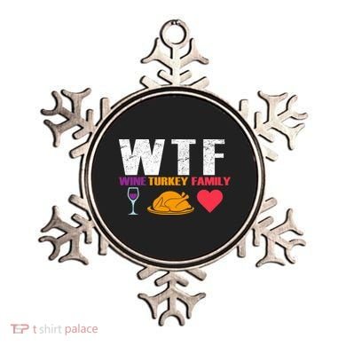 WTF Wine Turkey Family Thanksgiving  Ornament
