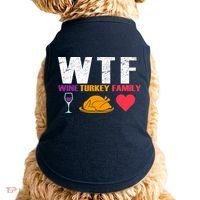 WTF Wine Turkey Family Thanksgiving  Doggie Tank thumb 0