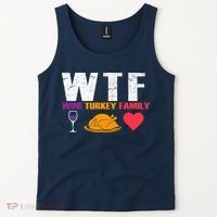 WTF Wine Turkey Family Thanksgiving  Tank Top thumb 2