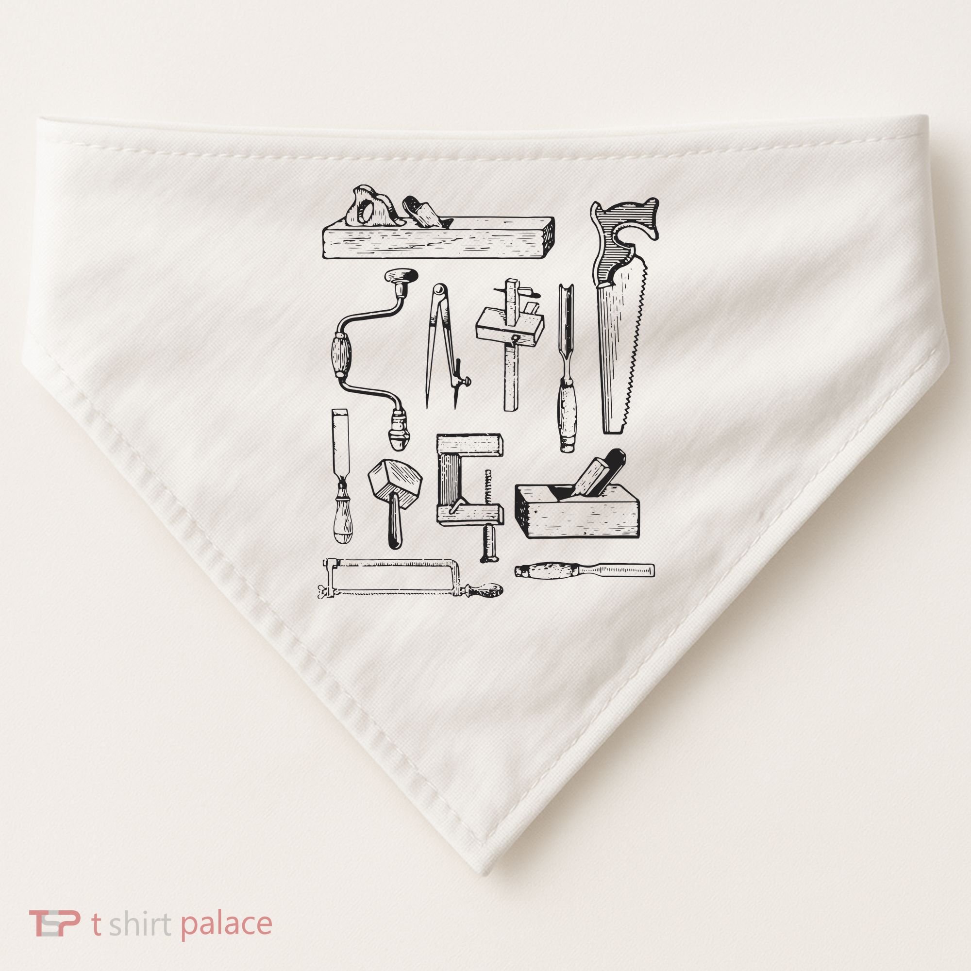 Woodworking Tools For Carpenters And Woodworkers Gift Men USA-Made Doggie Bandana