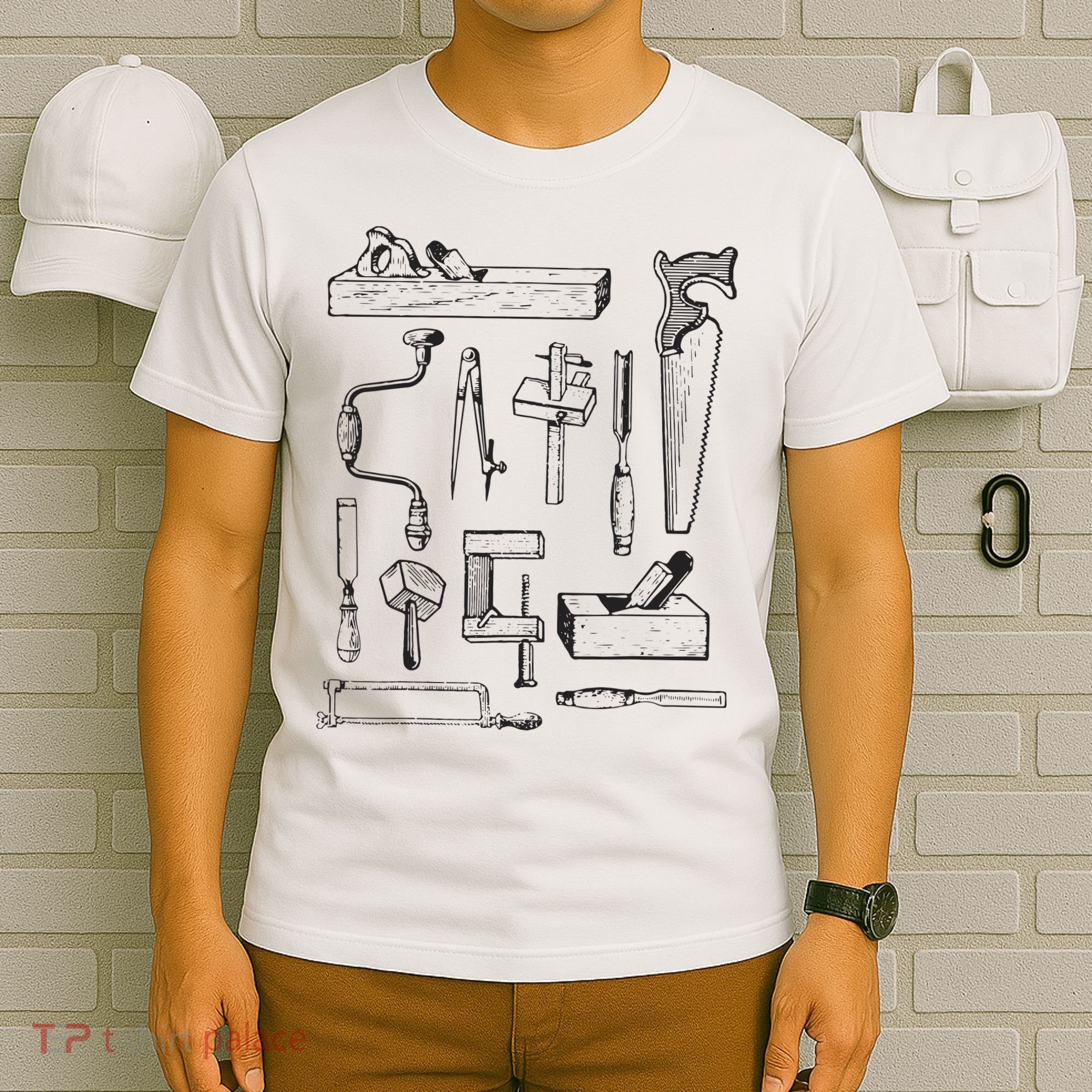 Woodworking Tools For Carpenters And Woodworkers Gift Men T-Shirt