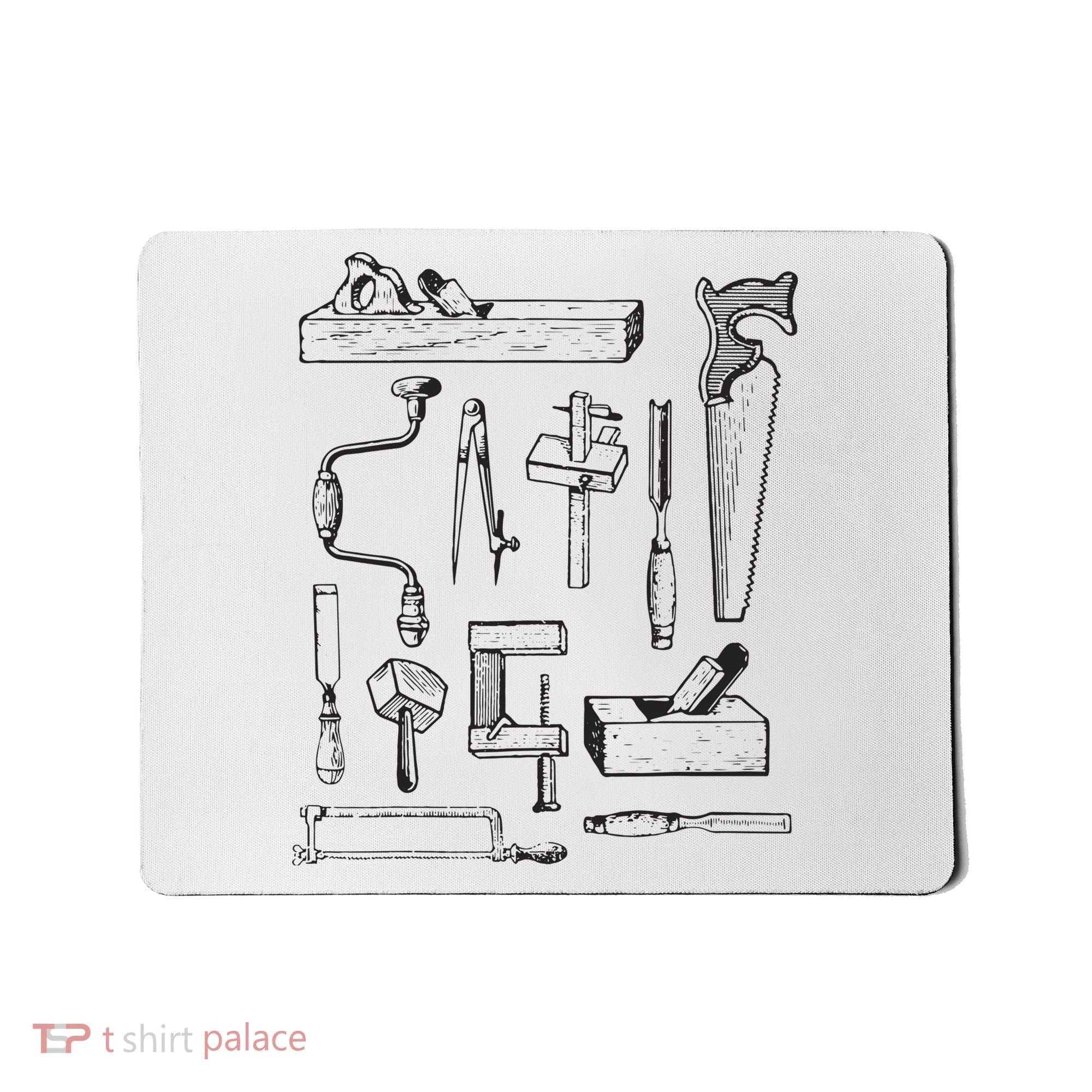 Woodworking Tools For Carpenters And Woodworkers Gift Men Mousepad