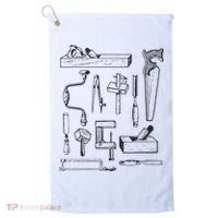 Woodworking Tools For Carpenters And Woodworkers Gift Men Golf Towel thumb 0