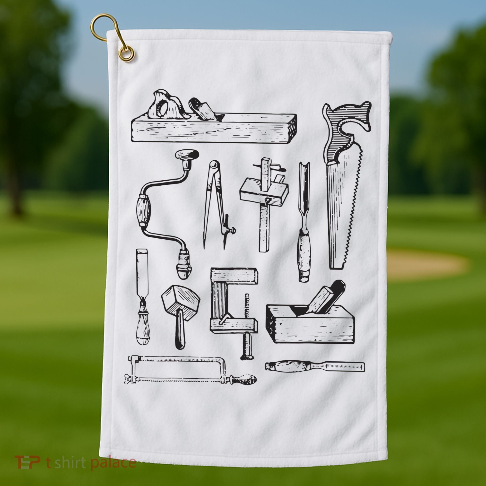 Woodworking Tools For Carpenters And Woodworkers Gift Men Golf Towel
