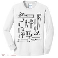 Woodworking Tools For Carpenters And Woodworkers Gift Men Kids Long Sleeve Shirt thumb 0