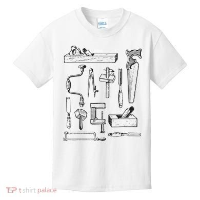 Woodworking Tools For Carpenters And Woodworkers Gift Men Kids T-Shirt
