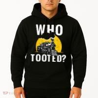 Who Tooted Funny Train Lover Cute Model Railroad Conductor Hoodie thumb 2