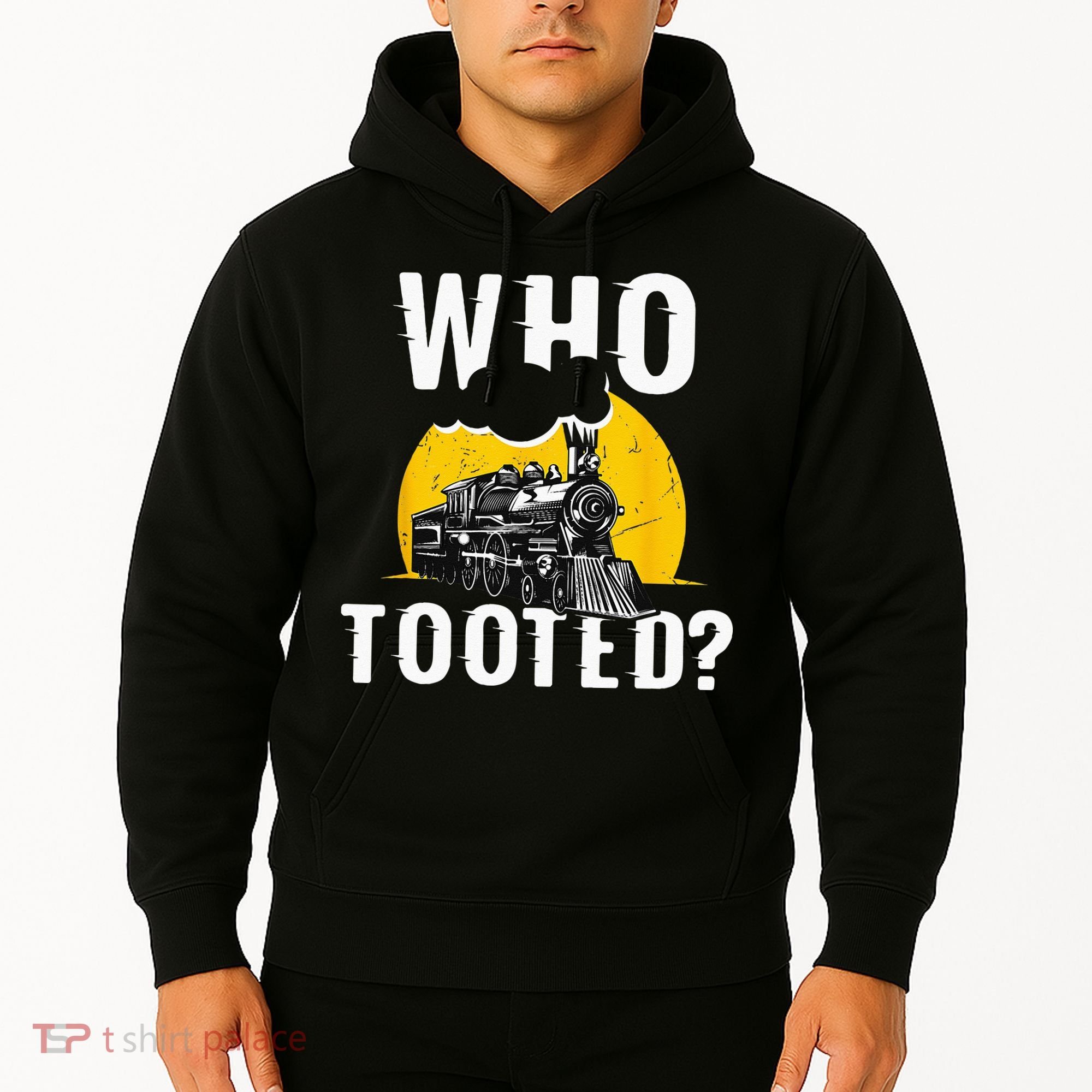 Who Tooted Funny Train Lover Cute Model Railroad Conductor Hoodie