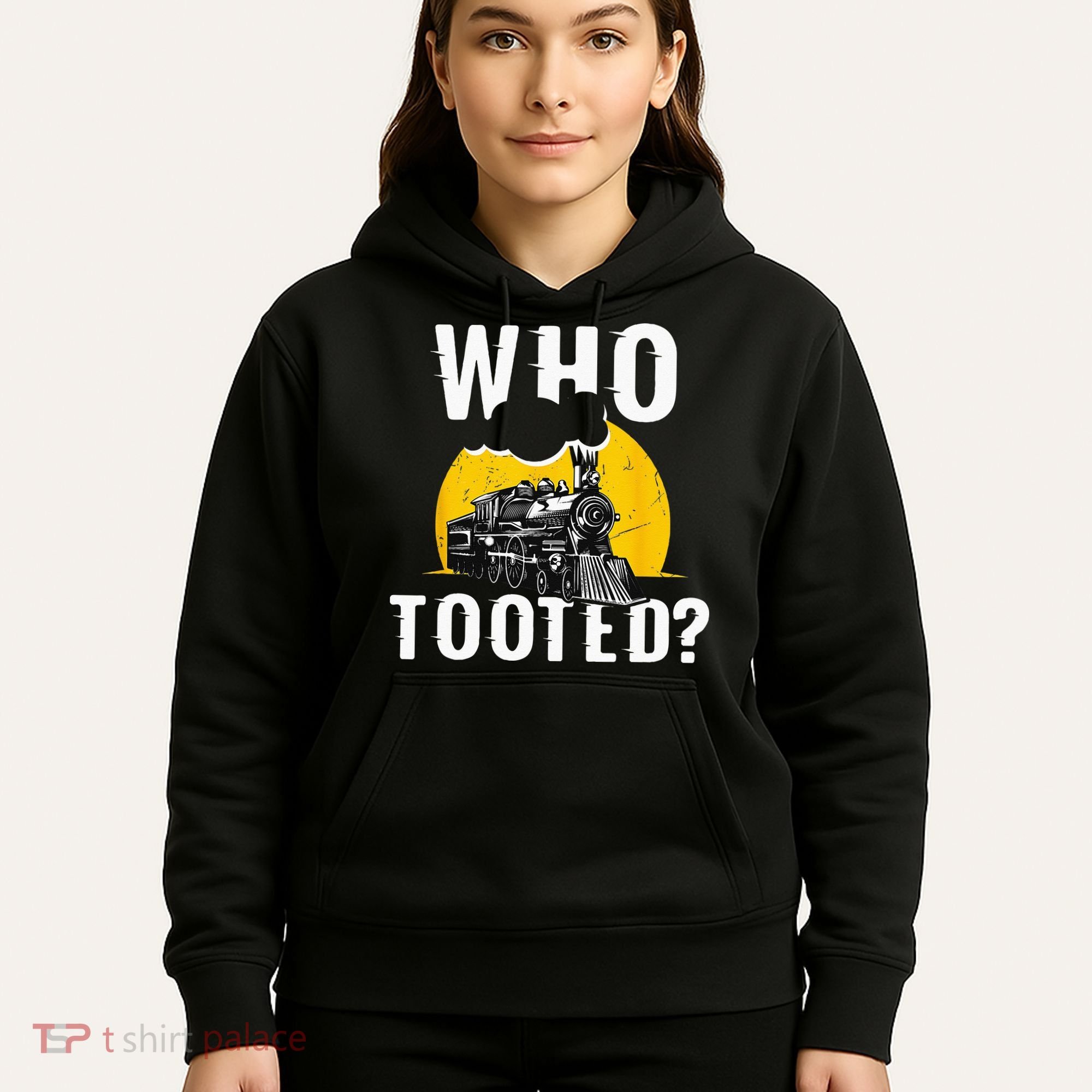 Who Tooted Funny Train Lover Cute Model Railroad Conductor Hoodie