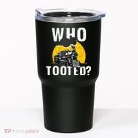 Who Tooted Funny Train Lover Cute Model Railroad Conductor Tumbler thumb 0