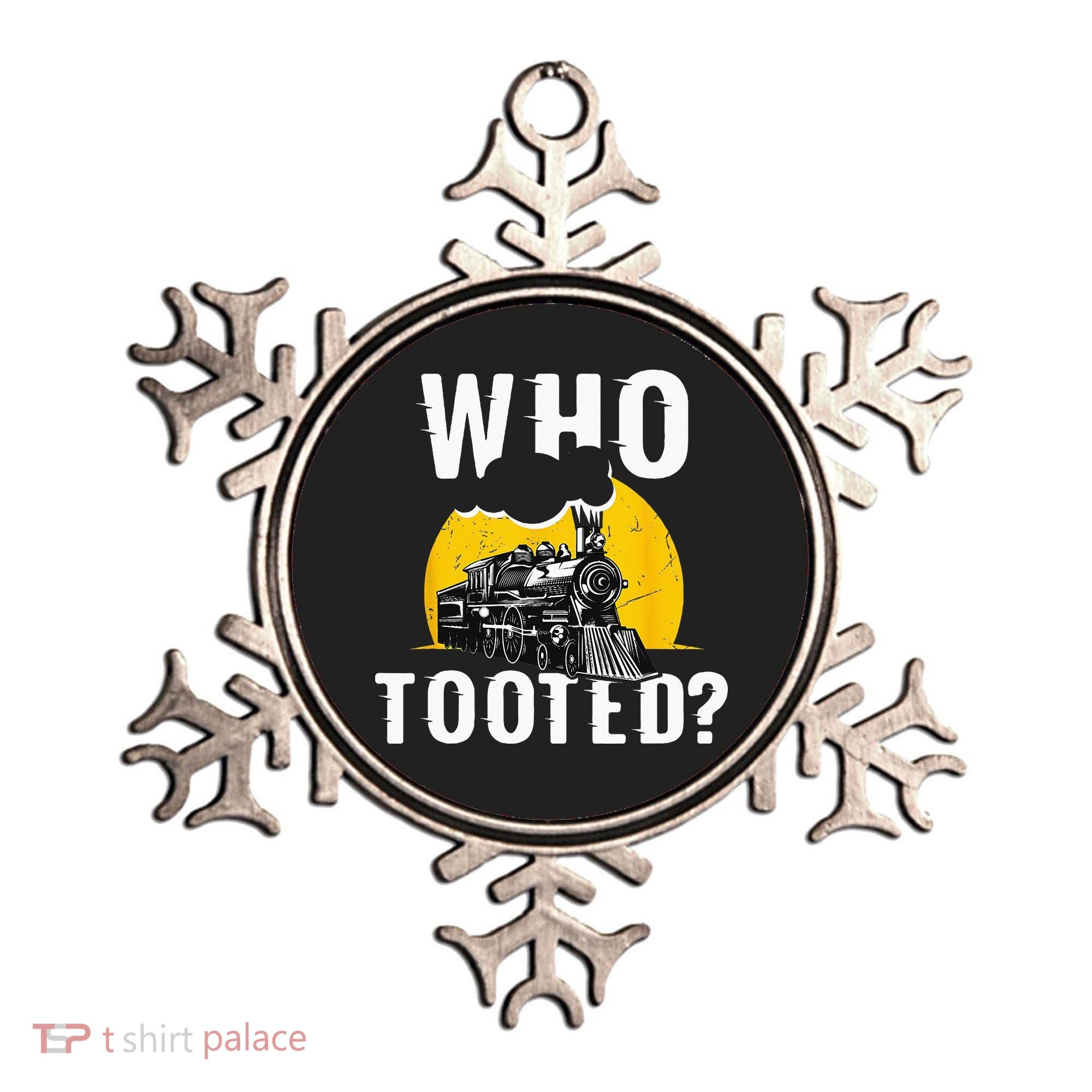 Who Tooted Funny Train Lover Cute Model Railroad Conductor Ornament