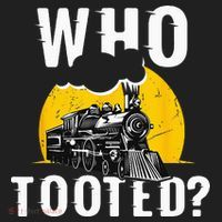 Who Tooted Funny Train Lover Cute Model Railroad Conductor Hat thumb 2