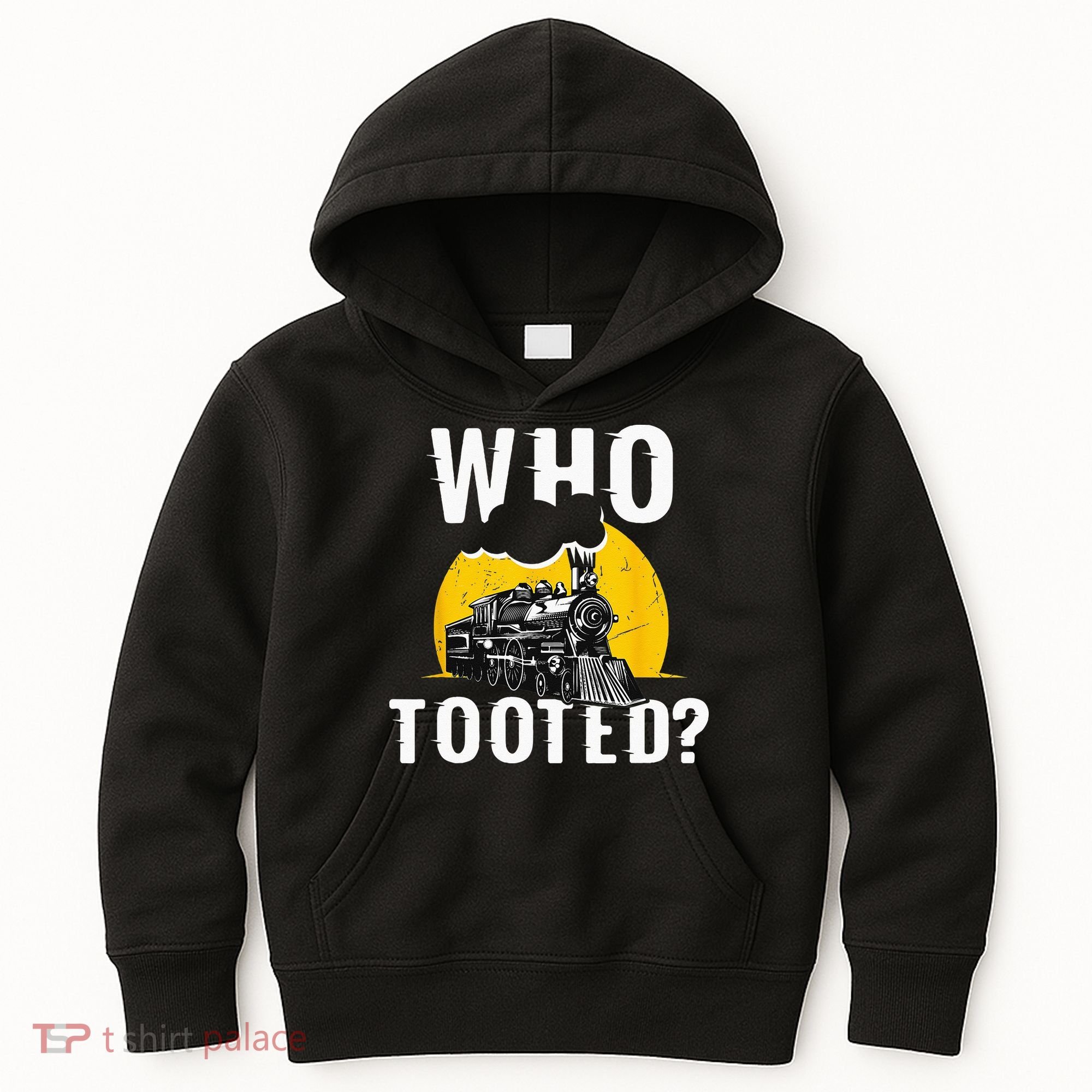 Who Tooted Funny Train Lover Cute Model Railroad Conductor Kids Hoodie