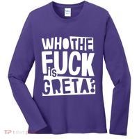 Who The Fuck Is Greta Women's Long Sleeve Shirt thumb 0