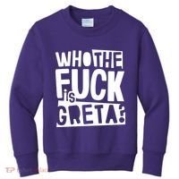 Who The Fuck Is Greta Kids Sweatshirt thumb 0