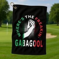 WhereS The Freakin Gabagool Meme Capicola Italian American Golf Towel thumb 1