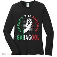 WhereS The Freakin Gabagool Meme Capicola Italian American Women's Long Sleeve Shirt thumb 0