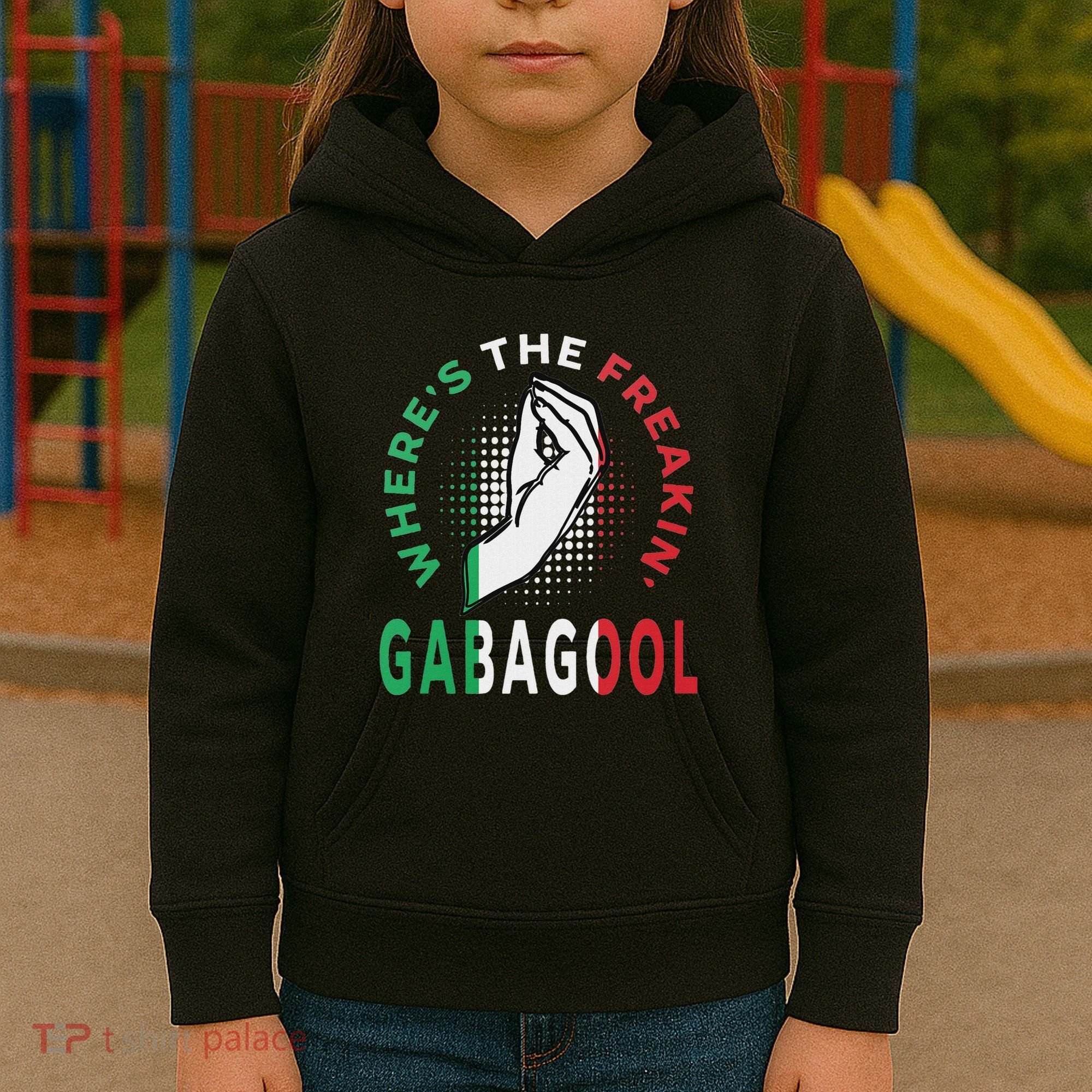 WhereS The Freakin Gabagool Meme Capicola Italian American Kids Hoodie