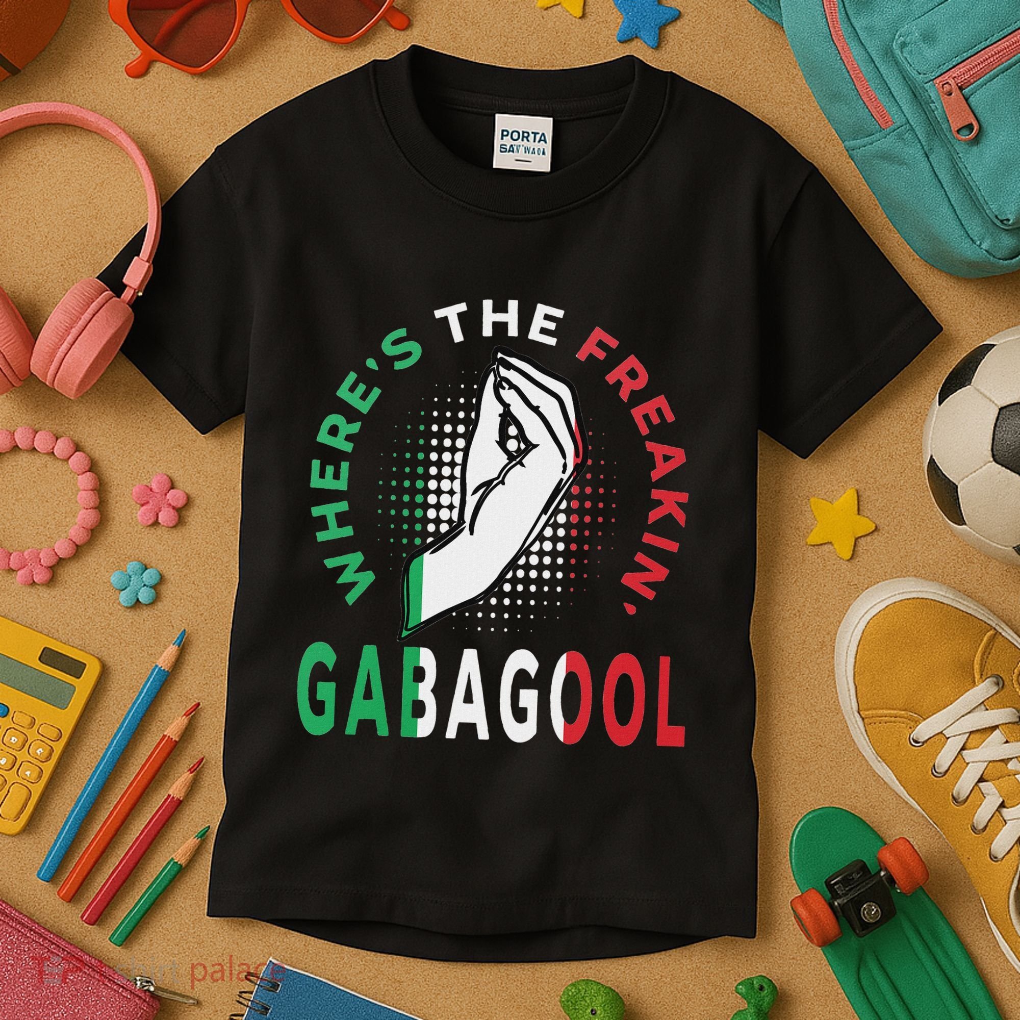 WhereS The Freakin Gabagool Meme Capicola Italian American Kids T-Shirt