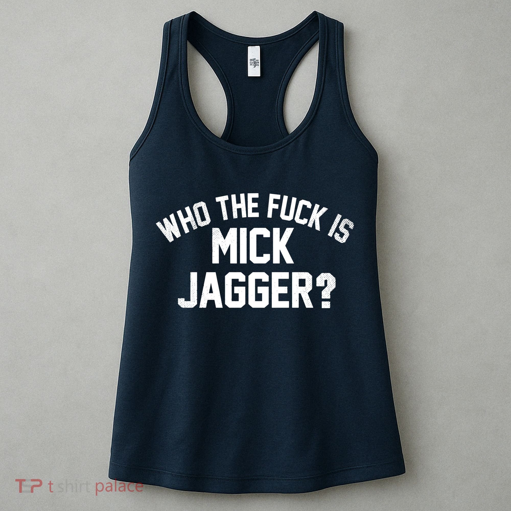 Who The F'uk Is Mick Jagger Distressed Women's Tank Top