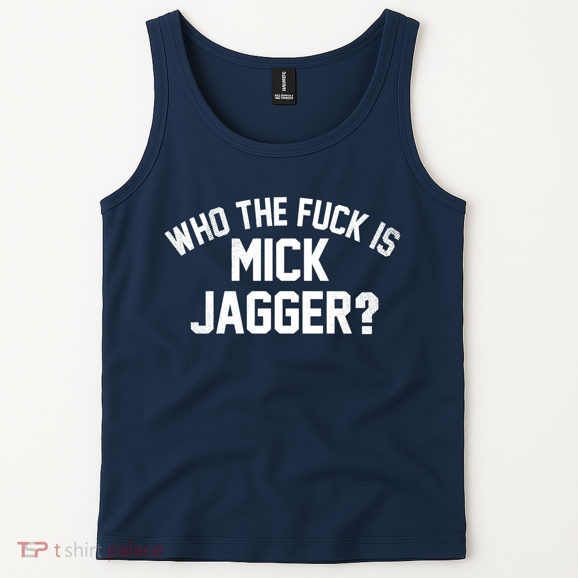 Who The F'uk Is Mick Jagger Distressed Tank Top
