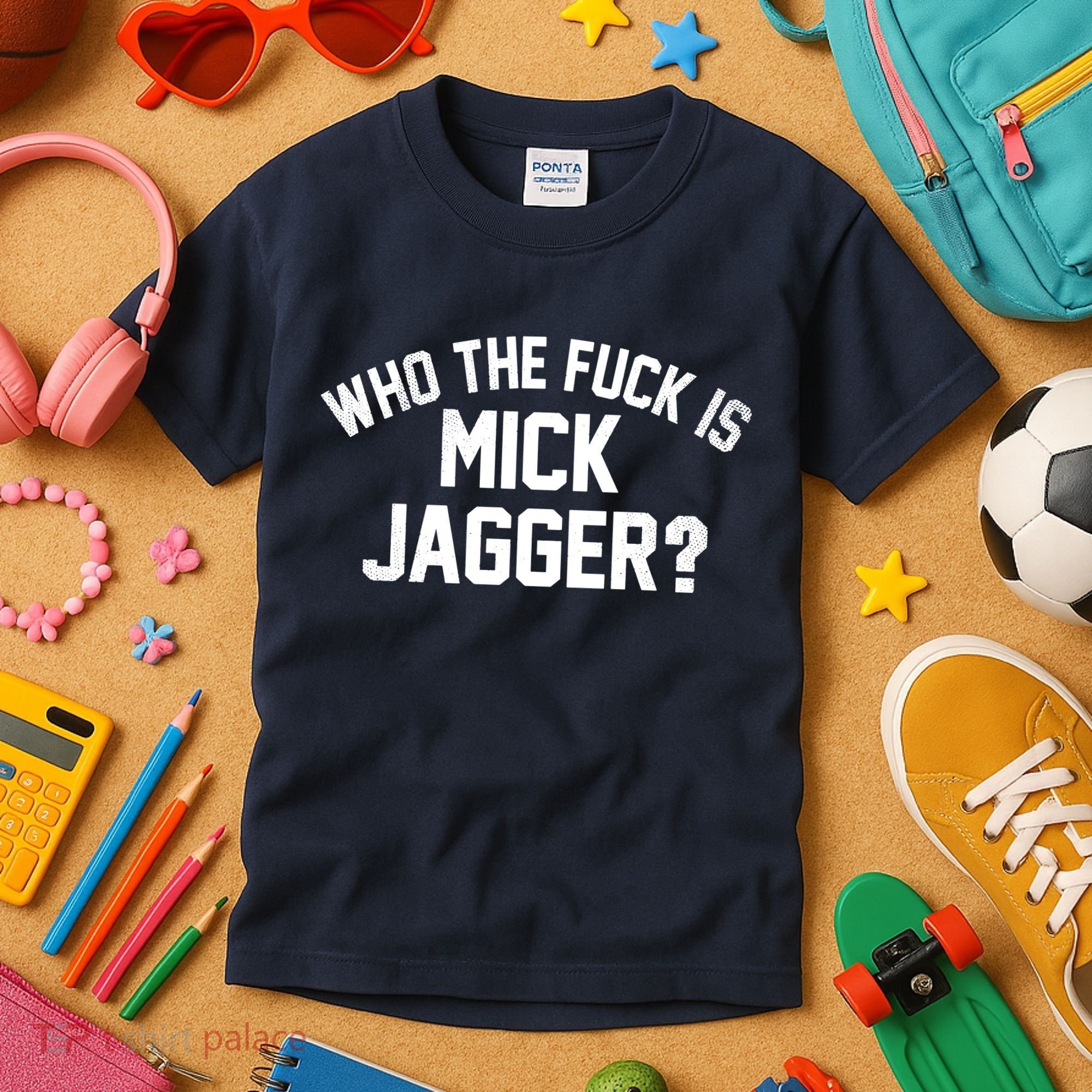 Who The F'uk Is Mick Jagger Distressed Kids T-Shirt