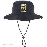 Who Tooted Funny Train Lover Cute Model Railroad Conductor Bucket Hat thumb 0