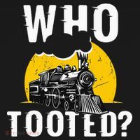 Who Tooted Funny Train Lover Cute Model Railroad Conductor Women's Hoodie thumb 2
