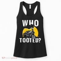 Who Tooted Funny Train Lover Cute Model Railroad Conductor Women's Tank Top thumb 0