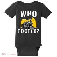 Who Tooted Funny Train Lover Cute Model Railroad Conductor Baby Bodysuit thumb 0