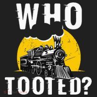 Who Tooted Funny Train Lover Cute Model Railroad Conductor Hat thumb 2