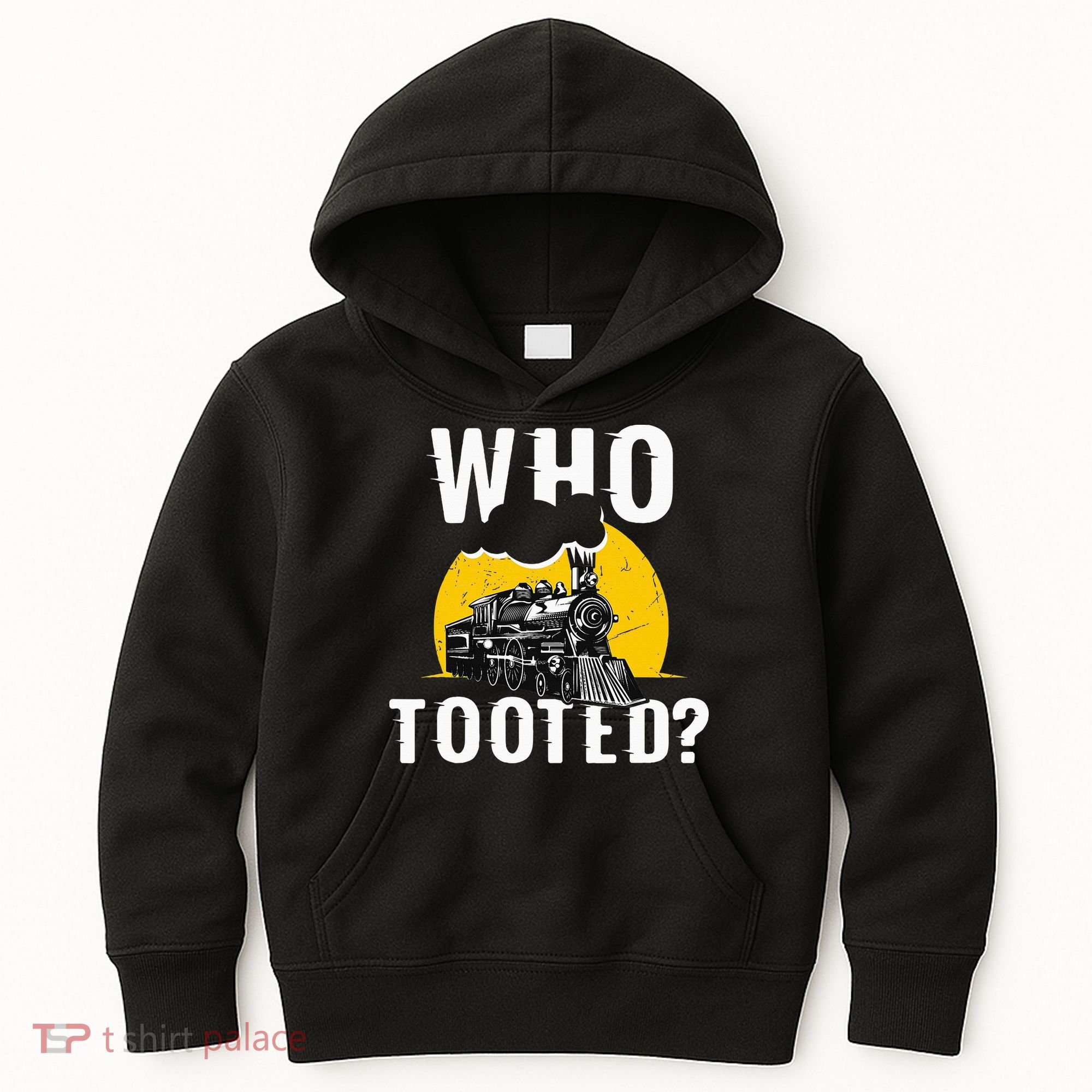 Who Tooted Funny Train Lover Cute Model Railroad Conductor Kids Hoodie
