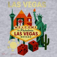 Welcome To Fabulous Las Vegas Collage Women's Racerback Cropped Tank thumb 2